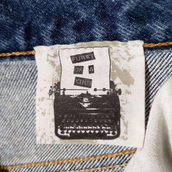 Furst of a Kind Rare Vintage Reworked Distressed Levi Shorts Size 32 - Picture 2 of 6